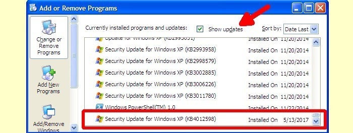 Microsoft windows xp security patch wannacry ransomware attack