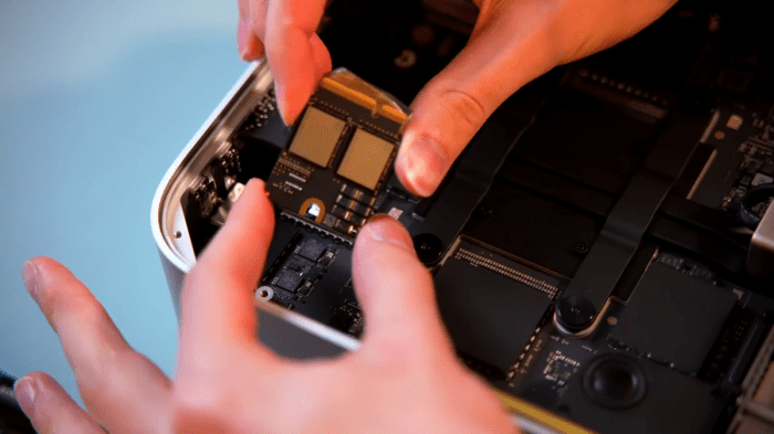 Apple mac studios removable ssd blocked software replacement