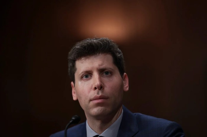 Sam altman openai superintelligent benefits talk london ucl protests