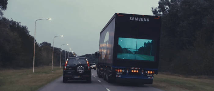 Improve corn pam Samsung road safety truck prototype