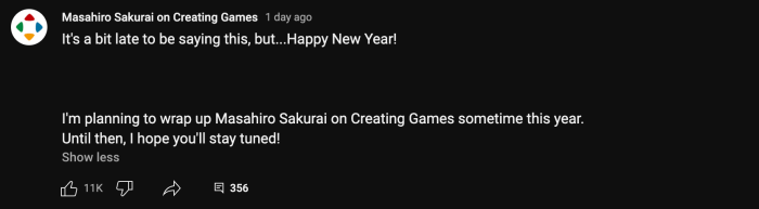 Masahiro Sakurai on Creating Games YouTube Show to End - Siliconera Masahiro sakurai youtube channel creating games