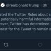 Twitter trump censored tweet government moderation