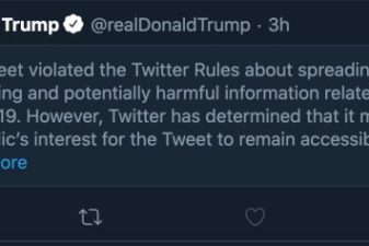 Twitter trump censored tweet government moderation