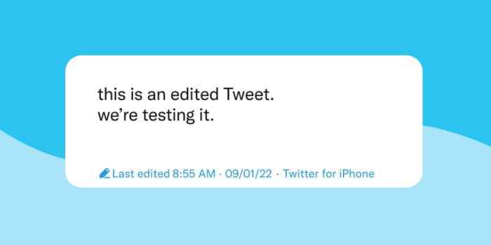 Twitter sends first edited tweet for all to see