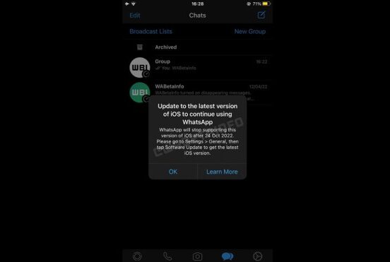 Whatsapp ending support outdated versions android