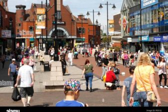 Walsall town center super mario green plant pots
