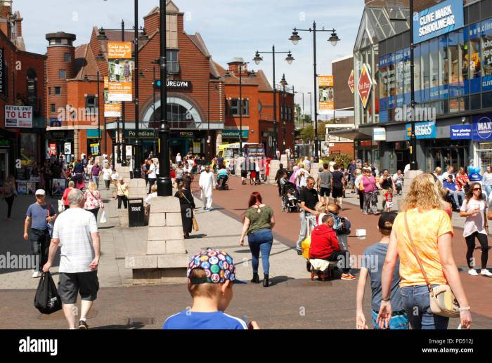 Walsall town centre alamy stock shops Walsall town center super mario green plant pots