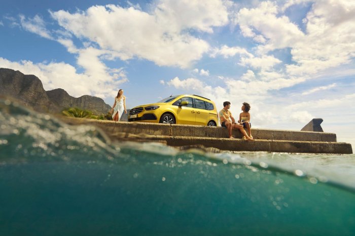 Mercedes debuts its adorable new t class passenger van and were very jealous