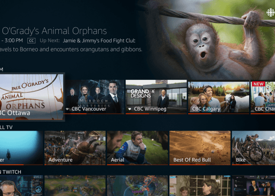 How use amazon fire tvs live tab menu