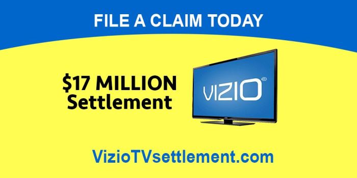Vizio settlement effective refresh rate class action lawsuit