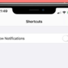 Apple shortcuts notifications toggle user settings