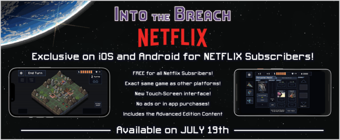 Into the breach netflix mobile ios android advanced edition