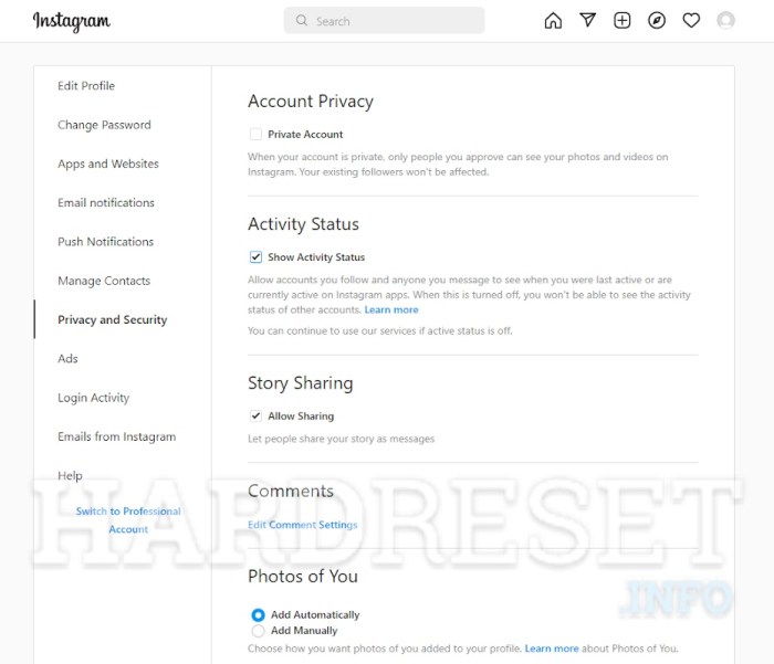 Instagram activity status new feature