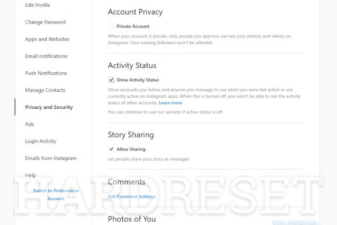 Instagram activity status new feature