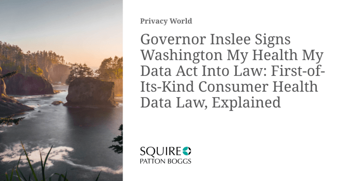 Washington health data law consent collect sell