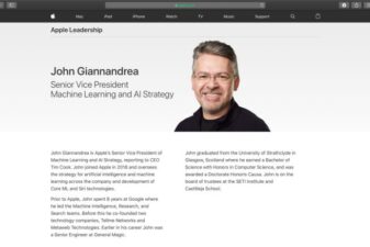Apple replace siri leader john giannandrea