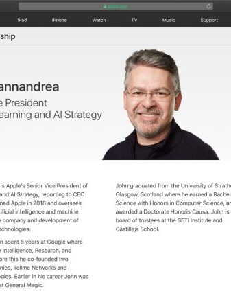 Apple replace siri leader john giannandrea